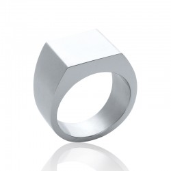 Chevalière Acier inoxydable - Gravable - Homme