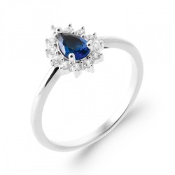 Bague Goutte Pierre Bleue...