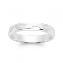 Alliance Argent rhodié Homme