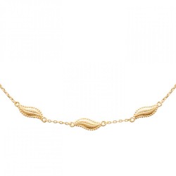 Collier Feuilles Plaqué or...