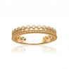 Bague Demi Alliance couronne fine Oxyde de Zirconium Plaqué Or