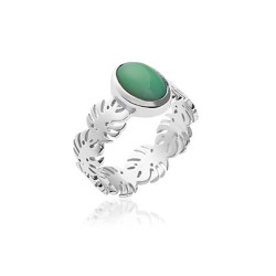 Bague monstera Aventurine...