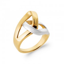 Bague enlacée Bicolore,...
