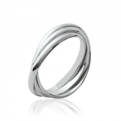 Bague fine 3 anneaux Argent...