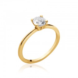 Bague solitaire 4mm Oxyde...