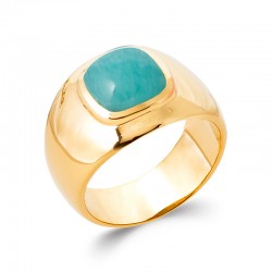 Bague Amazonite Plaqué or 5...