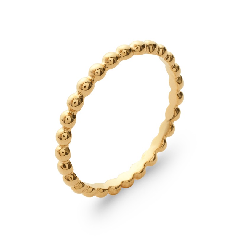 Alliance originale Perlée fine Plaqué Or - Bague de phalange