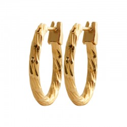 Créoles Torsadées Plaqué Or...