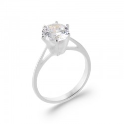 Bague Solitaire 8mm Oxyde...