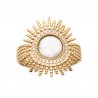 Bague Soleil Nacre Oxyde de zirconium Plaqué Or