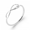 Bague Infini Oxyde de zirconium Argent rhodié