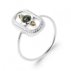 Bague Jaspe DALMATIEN...