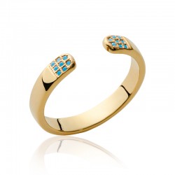 Bague ouverte pierres...
