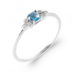 Bague Pierre bleue de...