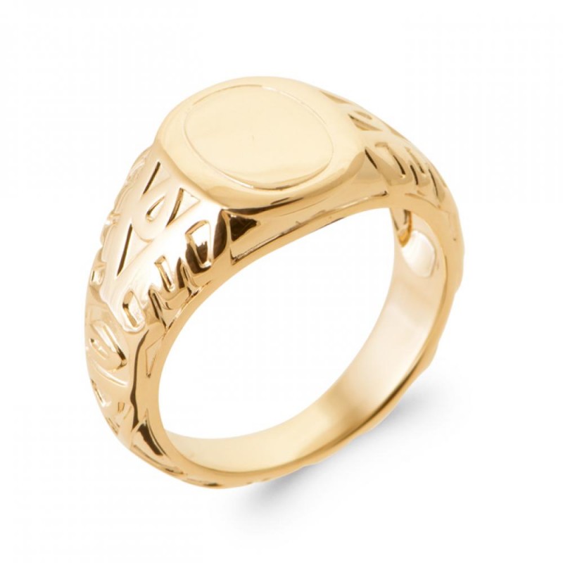 Chevalière Plaqué or 750/000 Homme