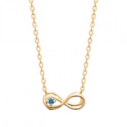 Collier infini Pierre bleue...