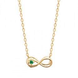 Collier infini Pierre verte...