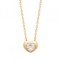 Collier Coeur Serti Clos...