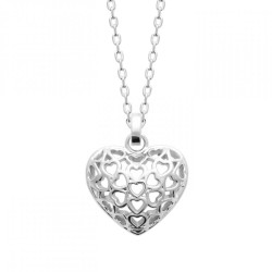 Collier Coeur Ajouré Argent...