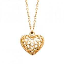 Collier Coeur Ajouré Plaqué...