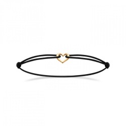 Bracelet Cordon Noir Coeur...
