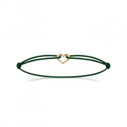 Bracelet Cordon Vert Coeur...