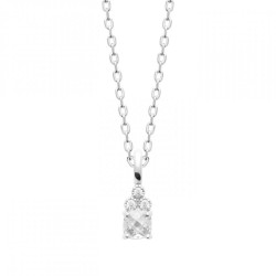 Collier Solitaire Oxyde de...