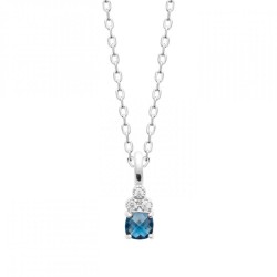 Collier Pierre bleue de...