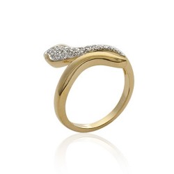 Bague serpent fine Plaqué...