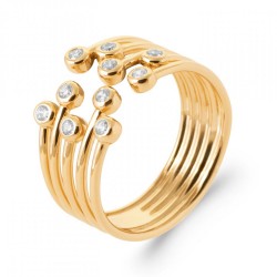 Bague Multi Anneaux Ouverte...