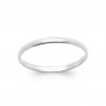 Alliance fine 1.5mm Argent Homme Femme Grande taille
