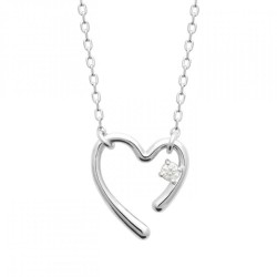 Collier Coeur Ouvert Argent...