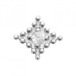 PIERCING Argent rhodié Tige...