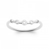 Bague incurvée Argent rhodié Oxyde de zirconium