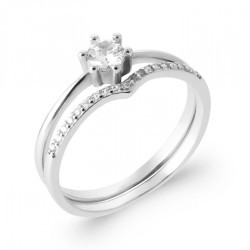 Bague Incurvée Solitaire...