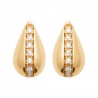 Boucles d'oreilles Puces Goutte Plaqué or 750/000 Oxyde de zirconium