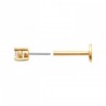 PIERCING Solitaire Plaqué or 750/000 Tige en TITANE Oxyde de zirconium
