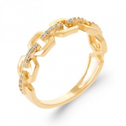 Bague Maille Chaîne Plaqué...