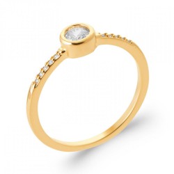 Bague Solitaire serti clos...