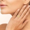 Bague Fleur Torsadée Ajourée Plaqué or 750/000