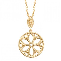 Collier Médaille Fleur...