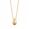 Collier Goutte Plaqué or 750/000 Oxyde de zirconium 45cm