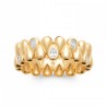 Bague Goutte Plaqué or 750/000  Oxyde de zirconium