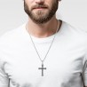 Sautoir Croix Religieuse Acier 316L 55cm Homme