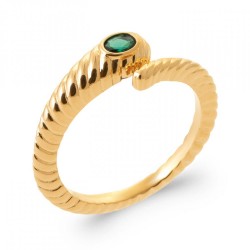 Bague Torsadée Plaqué or...