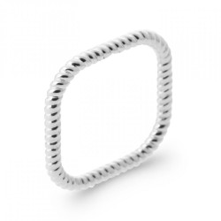 Bague Carrée Torsadée...