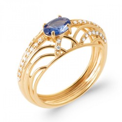 Bague Dôme Ajouré Plaqué or...