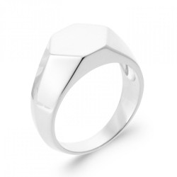 Chevalière Argent rhodié Femme