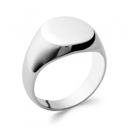 Chevalière arrondie Argent...