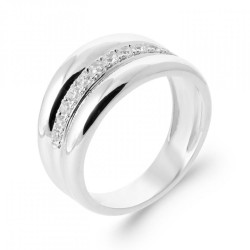 Bague Argent rhodié Oxyde...
